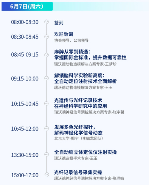 北京实验动物行业协会 × 瑞沃德，联办2025年脑科学精品培训班！